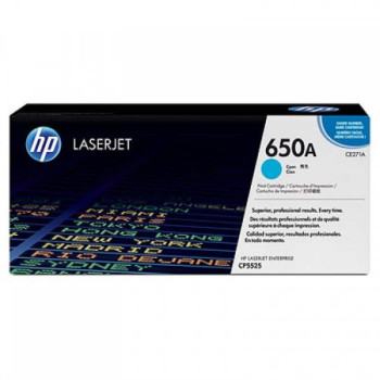 HP 650A Cyan LaserJet Toner Cartridge (CE271A)
