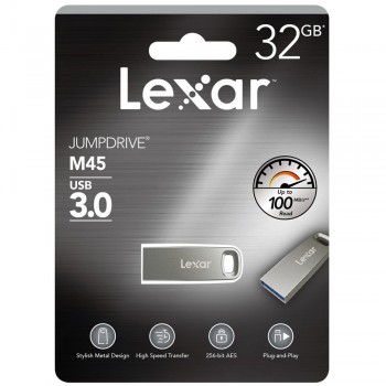 Lexar M45 Jumpdrive 32GB USB 3.0 Metal Flash Drive (up to 250MB/s read)