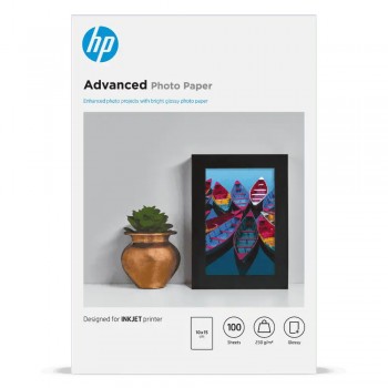 HP Advanced Glossy FCS Photo Paper-100 sht/10 x 15 cm