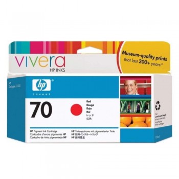 HP 70 DesignJet Ink Cartridge 130-ml - Red  (C9456A)