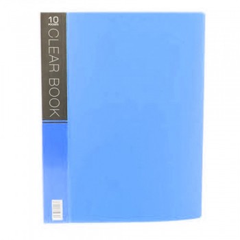 CBE Merry Colour Clear Book VK10 A4 BLUE (10 Pockets)