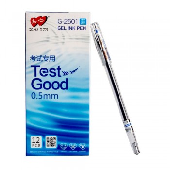 Zhi Xin G-2501 Test Good Gel Ink Pen Blue 0.5mm per box (12pcs)