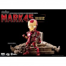 Beast Kingdom Marvel Avengers: Age of Ultron Iron Man Mark 45 MK45 EAA-021SP Egg Attack Action Figure with Ultron Sentry (Chrome Version)