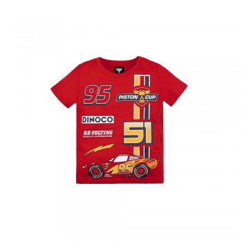Cars 3: Kids Tee 08 (Red, Size 140) - Racing Lightning McQueen