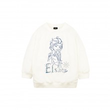 Frozen 2 Series: Elsa Embroidery Kids Sweatshirt (White, Size 100)