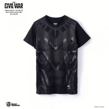 Marvel Captain America: Civil War Tee Black Panther Uniform - Black, Size S (APL-CA3-005)