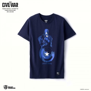 Marvel Captain America: Civil War Tee Captain America - Blue, Size L (APL-CA3-030)