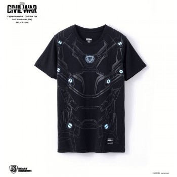 Marvel Captain America: Civil War Tee Iron Man Armor - Black, Size L (APL-CA3-004)