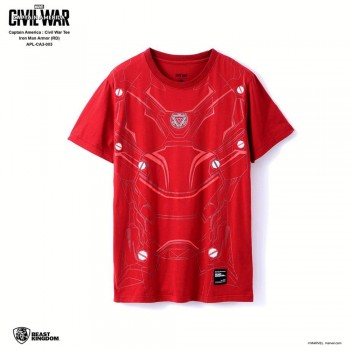 Marvel Captain America: Civil War Tee Iron Man Armor - Red, Size L (APL-CA3-003)