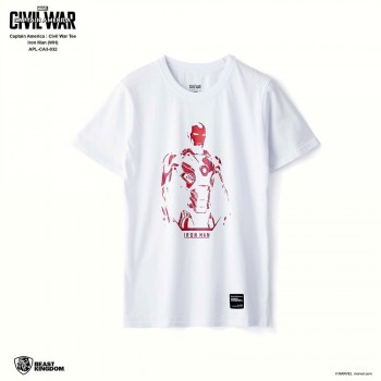 Marvel Captain America: Civil War Tee Iron Man - White, Size M (APL-CA3-032)