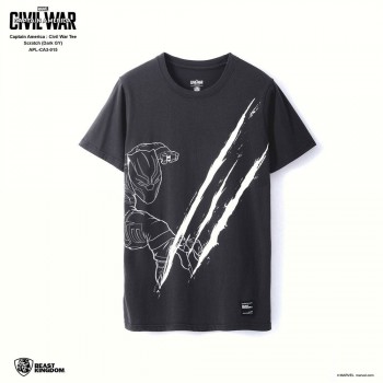 Marvel Captain America: Civil War Tee Scratch - Dark Gray, Size L (APL-CA3-015)