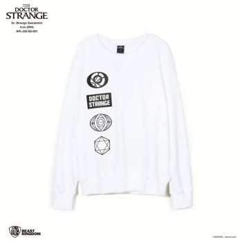 Marvel Dr. Strange: Dr. Strange Sweatshirt Icon - White, Size L (APL-DS-SS-001)