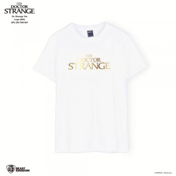 Marvel Dr. Strange: Dr. Strange Tee Logo - White, Size L (APL-DS-TEE-001)
