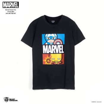 Marvel: Marvel Kawaii Tee Group - Black, Size L (APL-MK-TEE-007)