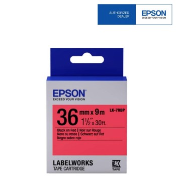 Epson LK-7RBP LabelWorks Tape - 36mm Black on Red Tape (Item no: EPS LK-7RBP) 