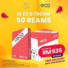 IK Eco High Quality A4 Paper 70gsm 500'sheet (x50reams)