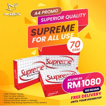 THAI SUPREME A4 PAPER 70GSM 500'sheet (x100reams)