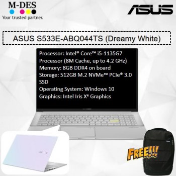 Asus Notebook (S533E-ABQ044TS) - Dreamy White 