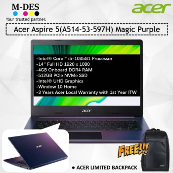 Acer Notebook Aspire 5 (A514-53-597H) 14"