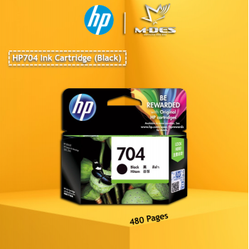 HP 704 Black Ink Cartridge 
