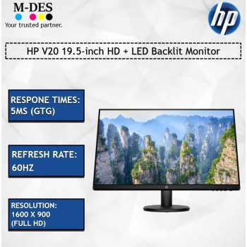 HP V20 19.5-inch HD + LED Backlit Monitor