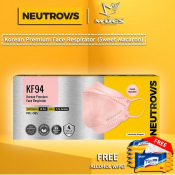 Neutrovis 4Ply Earloop Extra Protection Extra Soft Korean Premium Face Respirator Face Mask Sweet Macaron (10 pcs)