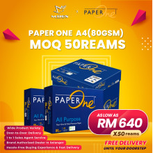 Paper One A4 Paper 80GSM 500'sheet (x50reams)