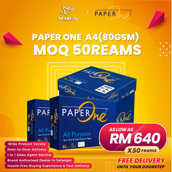Paper One A4 Paper 80GSM 500'sheet (x50reams)