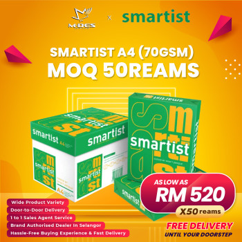 Smartist Double A Grade A4 Paper 70GSM 500'sheet (x50reams) 