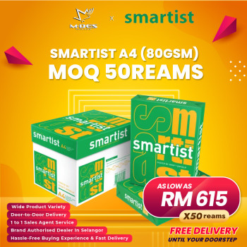 Smartist Double A Grade A4 Paper 80GSM 500'sheet (x50reams) 