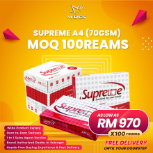 THAI SUPREME A4 Paper 70GSM 500'sheet (x100reams) 