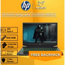 HP Pavilion Gaming Laptop 15-ec2023AX (RYZEN 5) - Shadow Black + Acid Green 