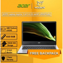 Acer Notebook Aspire 3 14'' (A314-22-A6W3) - Pure Silver