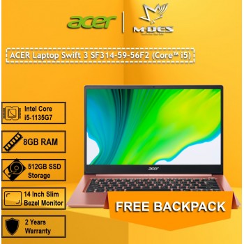 ASUS Laptop Swift 3 SF314-59-56F2 (Core i5) - Melon Pink