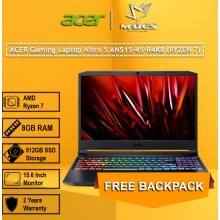 ACER Gaming Laptop Nitro 5 AN515-45-R4K8 (Ryzen 7) - Black Red