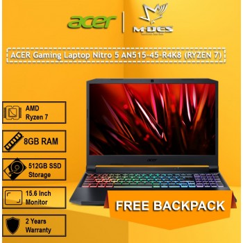 ACER Gaming Laptop Nitro 5 AN515-45-R4K8 (Ryzen 7) - Black Red