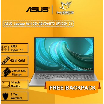 ASUS NOTEBOOK (M415D-ABV068TS) - Transparent Silver