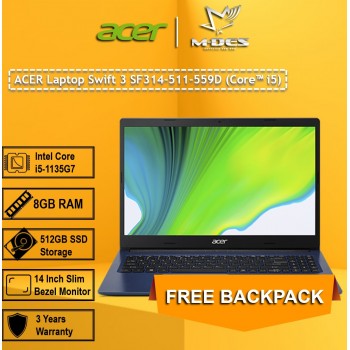 ACER Laptop Swift 3 SF314-511-559D (Core i5) - Steam Blue