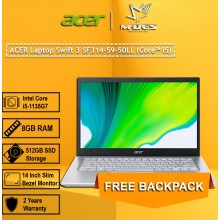 ACER Laptop Swift 1 SF314-59-50LL (Core i5) - Pure Sliver
