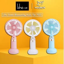 Liho Sweet Blossoming Music Fan FS32 - Blue / White / Red