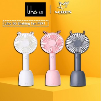 Liho 5G Hand-Held Mirror Fan FS91 - Deer / Bear / Monster