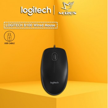 Logitech B100 Optical USB Mouse (Black)