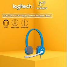 Logitech H150 Stereo Headset with Noise-Cancelling Mic (Blue)