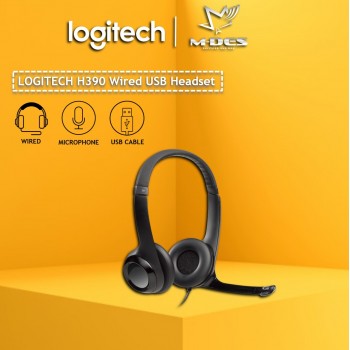 Logitech H390 USB Headset with Noise-Cancelling Mic