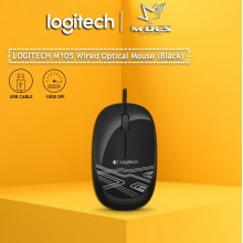 Logitech M105 Corded Mouse (Black)