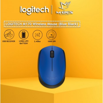 Logitech M170 Wireless Mouse (Blue)