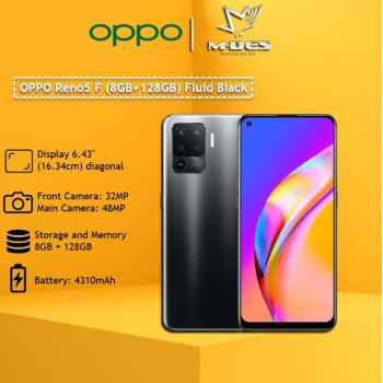 OPPO Reno5 F Smartphone (8GB+128GB) - Fluid Black