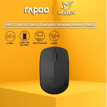 RAPOO M100 SILENT 2.4G Wireless Mouse (Dark Grey)