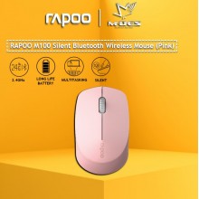 RAPOO M100 SILENT 2.4G Wireless Mouse (PINK)
