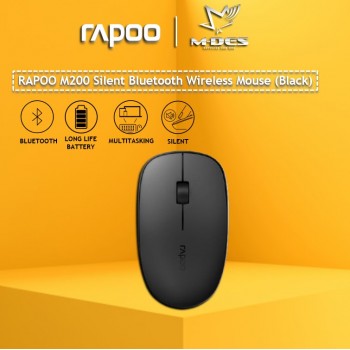 RAPOO M200 Silent Wireless Optical Mouse (Dark Grey)